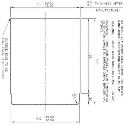 tasse de cage de filtre de 120x150mm 120x80mm