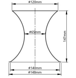 Cage de rotation Venturi 148x120x147mm de filtre