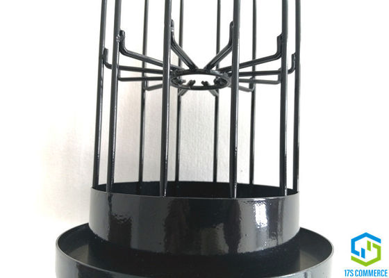 Double cage de Chambre de sac d'acier au carbone de cage d'araignée de la cage 120mm de pli de revêtement de silicium de cage de filtre d'étoile d'araignée de fil