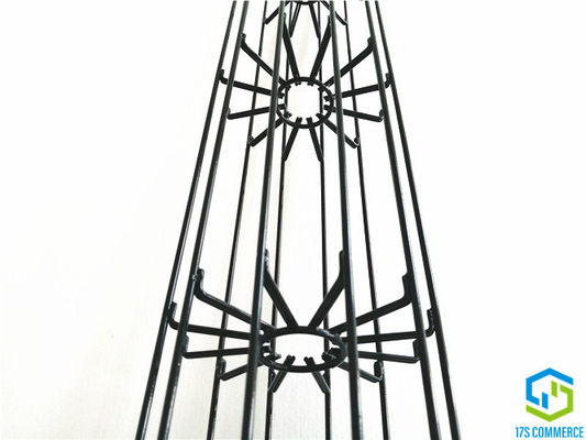 Double cage de Chambre de sac d'acier au carbone de cage d'araignée de la cage 120mm de pli de revêtement de silicium de cage de filtre d'étoile d'araignée de fil