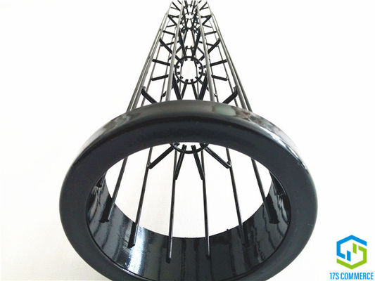 La double araignée de la cage 110mm de pli de revêtement de silicium de cage d'étoile d'araignée de fil mettent en cage la cage de collecteur de poussière d'acier doux