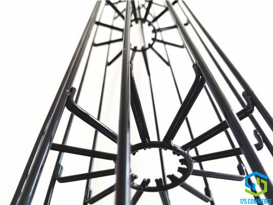 La double araignée de la cage 110mm de pli de revêtement de silicium de cage d'étoile d'araignée de fil mettent en cage la cage de collecteur de poussière d'acier doux