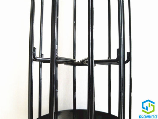Cage verticale collée de Chambre de sac d'acier au carbone de cage d'araignée de la cage 120mm de pli de Wire12 Ray Star Cage Silicon Coating