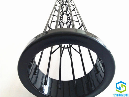 Cage verticale de maison de sac d'acier doux de cage d'araignée de la cage 138mm de pli de revêtement de silicium de cage de filtre d'étoile de fil de soudure