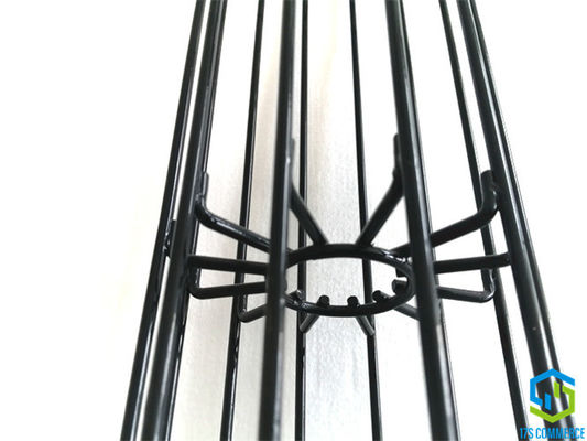 Cage de collecteur de poussière de cage d'araignée de plis de la cage 12 de pli de revêtement de silicium de cage d'étoile de l'araignée 110mm de fil
